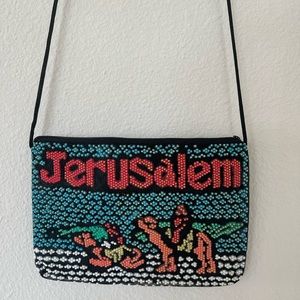 Souvenir Jerusalem beaded bag.